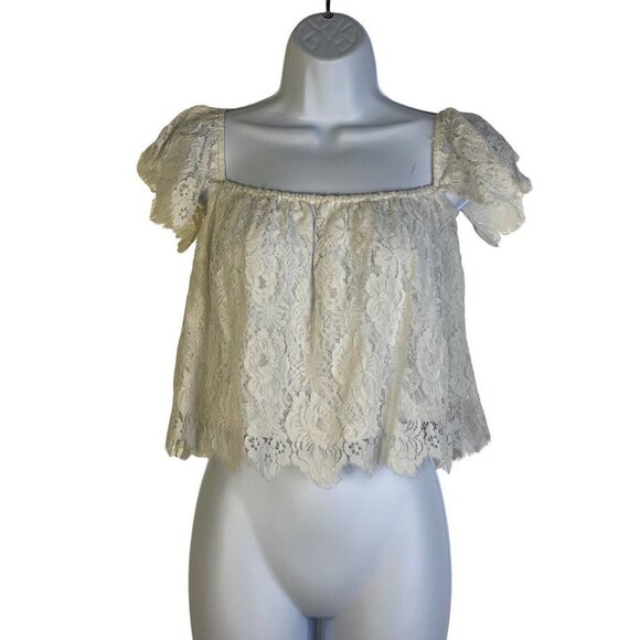 Show Me‎ Your Mumu Womens Ella Top Spring Fling Lace in White Size Small - Picture 3 of 8